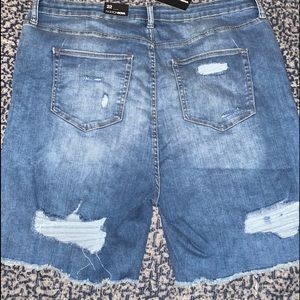 Text Me Stretch Denim Bermuda Shorts